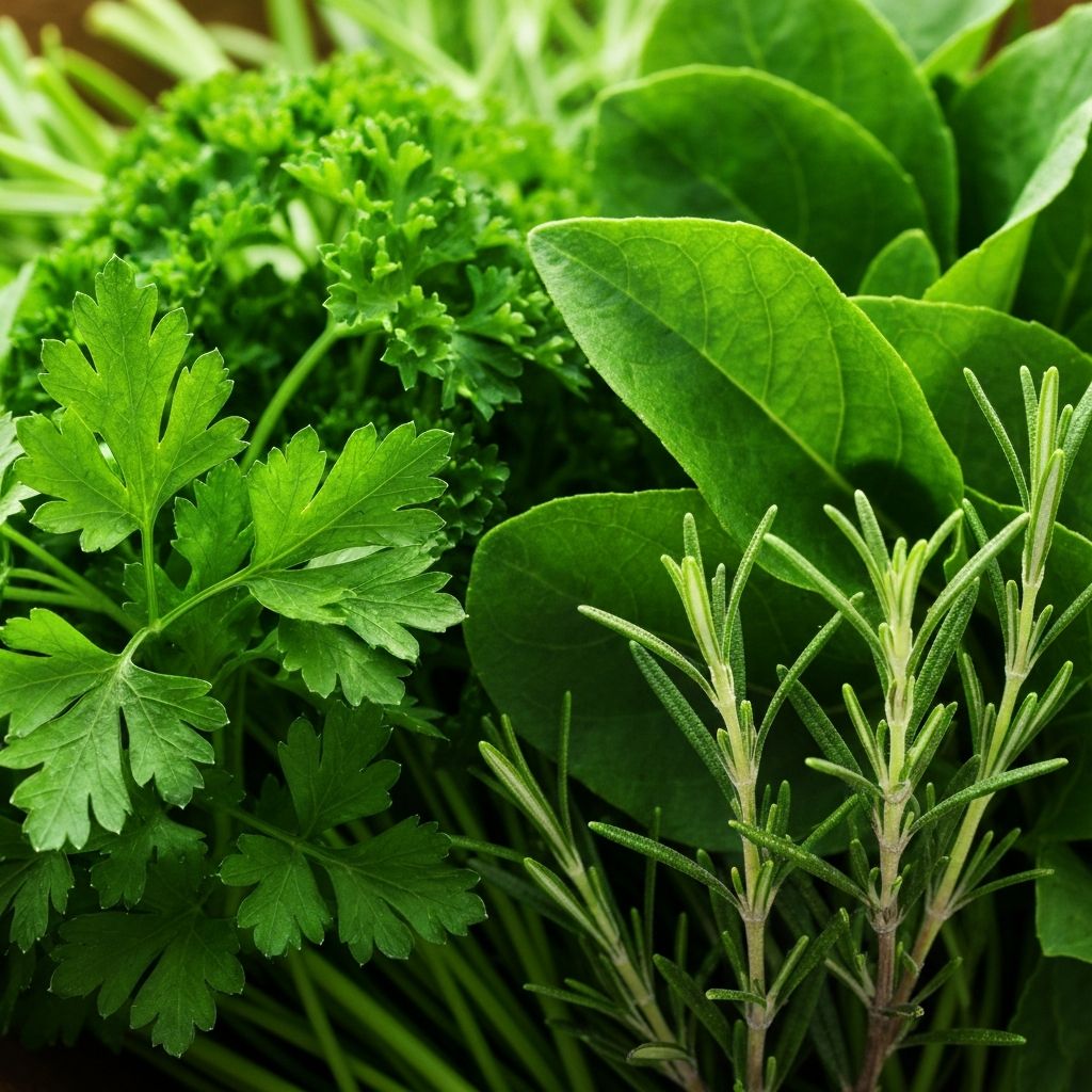 Fresh herbs and natural ingredients